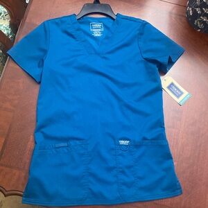 Cherokee Workwear Revolution Women's Scrub Top XS Blue WW620 New NWT